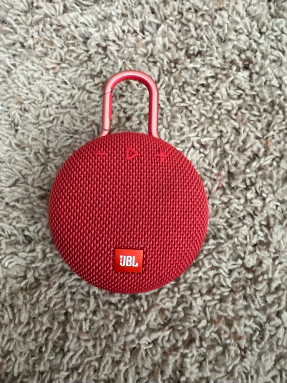 JBL Red Clip 3 Bluetooth Speaker